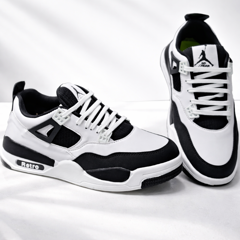 retro black shoes for men